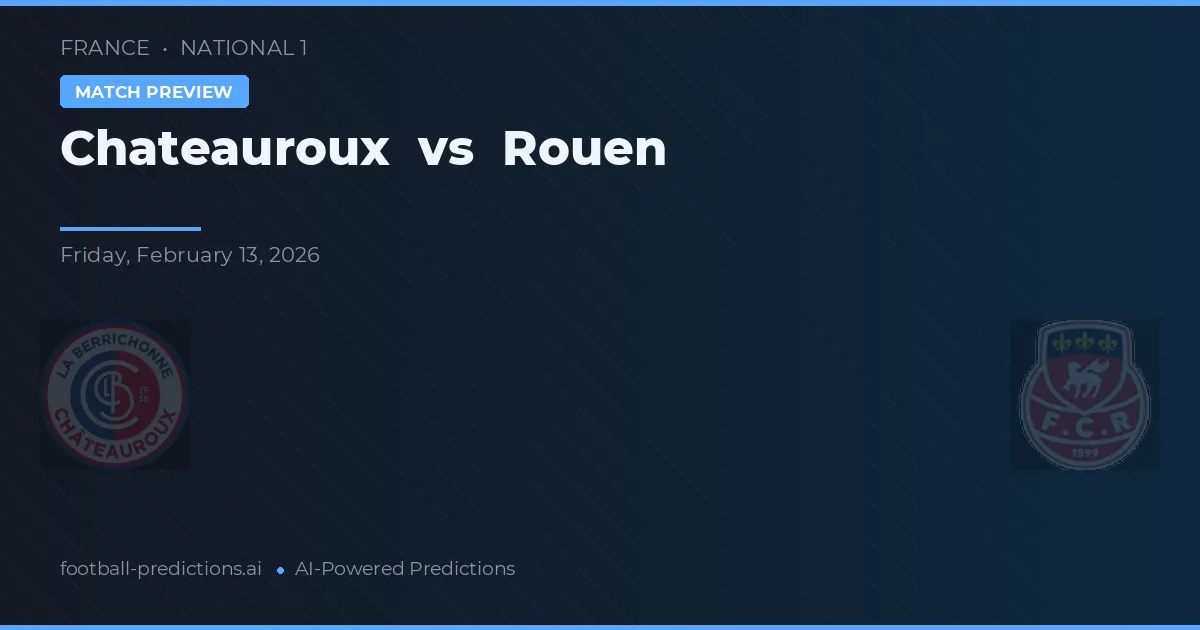 Chateauroux vs Rouen — pronóstico y previa del partido