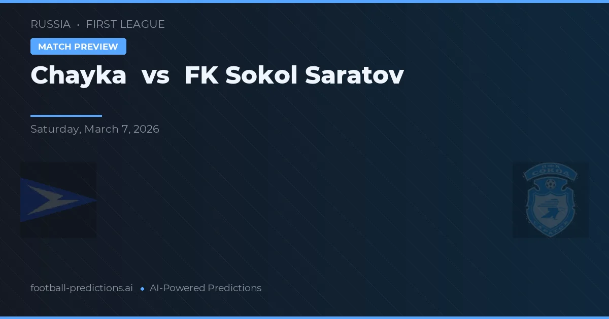 Chayka vs FK Sokol Saratov — pronóstico y previa del partido