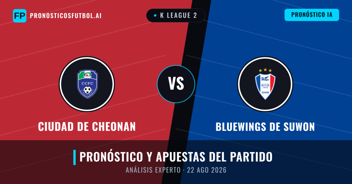 Ciudad de Cheonan vs Bluewings de Suwon — pronóstico y previa del partido