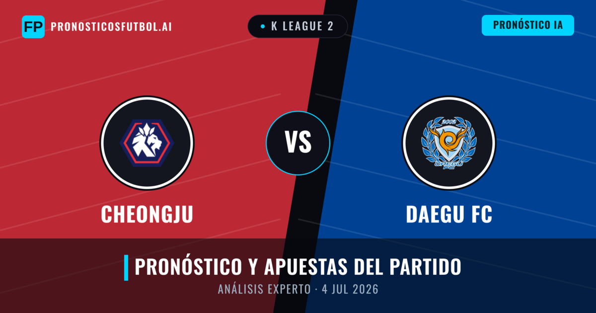 Cheongju vs Daegu FC — pronóstico y previa del partido