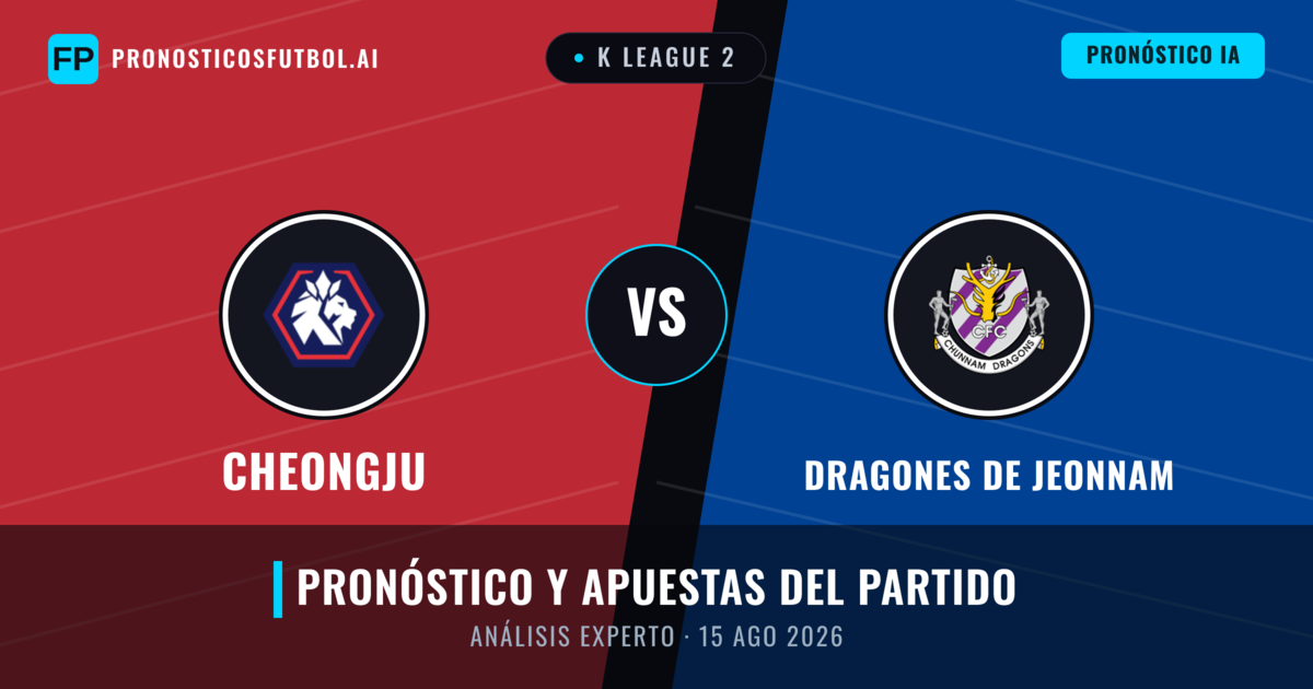 Cheongju vs Dragones de Jeonnam — pronóstico y previa del partido