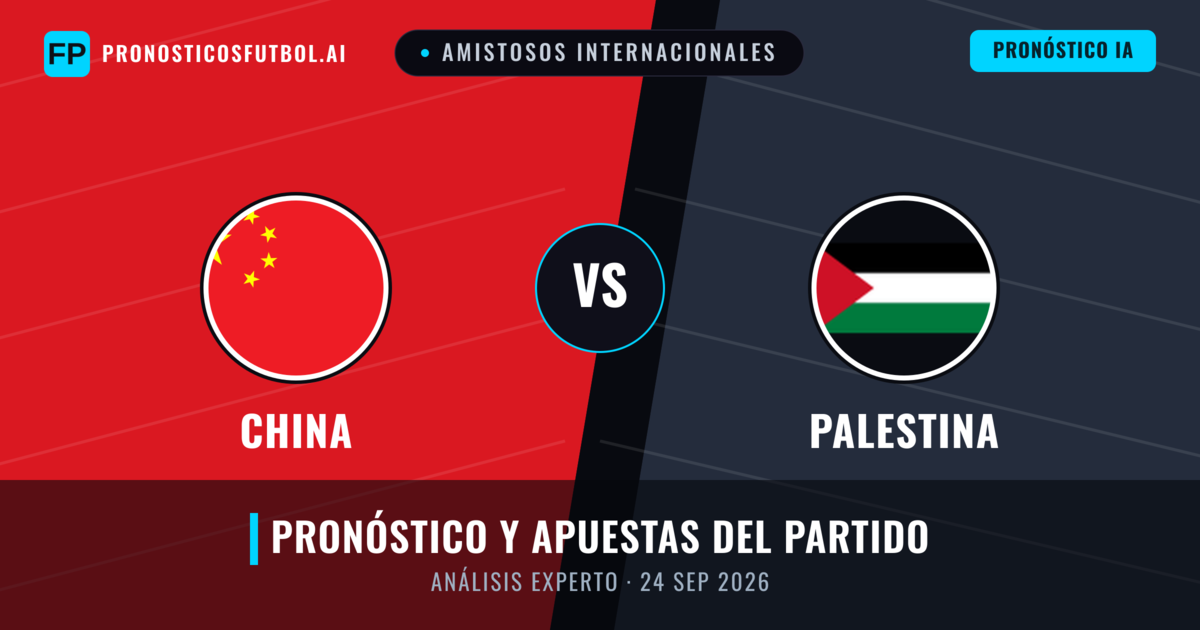 China vs Palestina — pronóstico y previa del partido