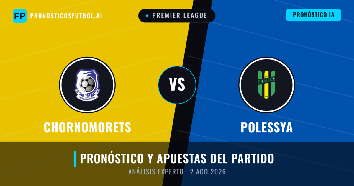 Chornomorets vs Polessya — pronóstico y previa del partido