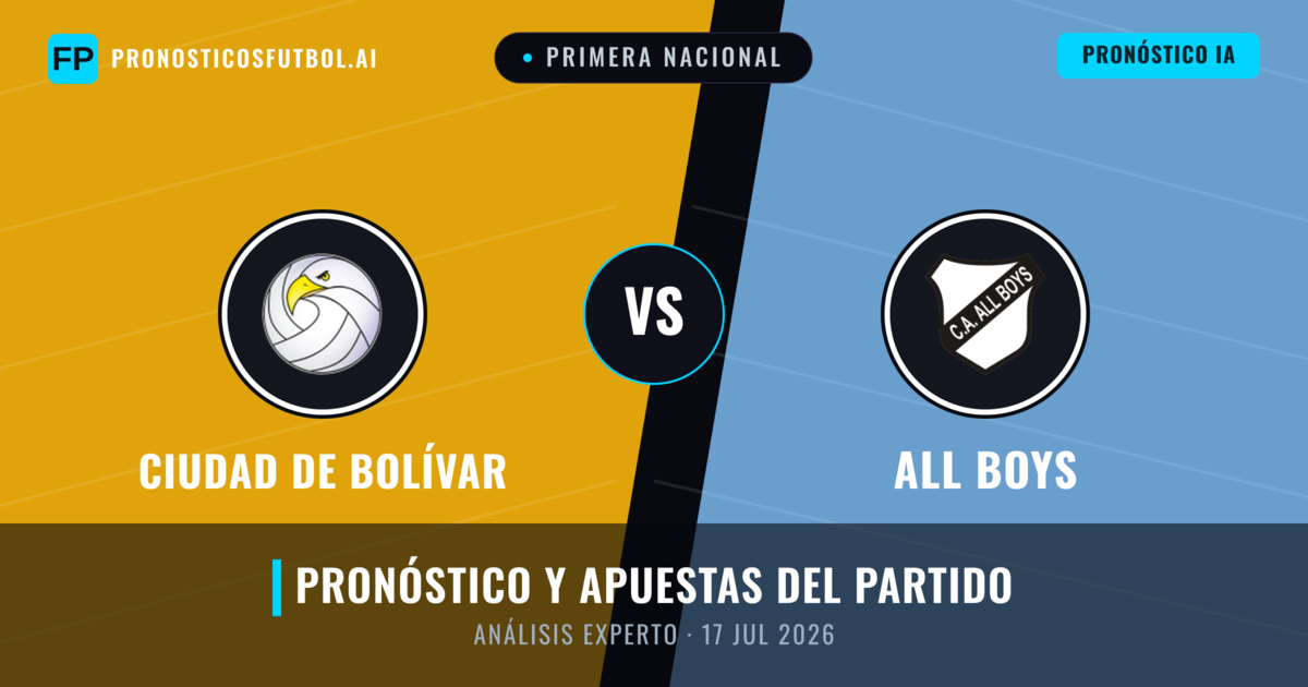 Ciudad de Bolívar vs All Boys — pronóstico y previa del partido