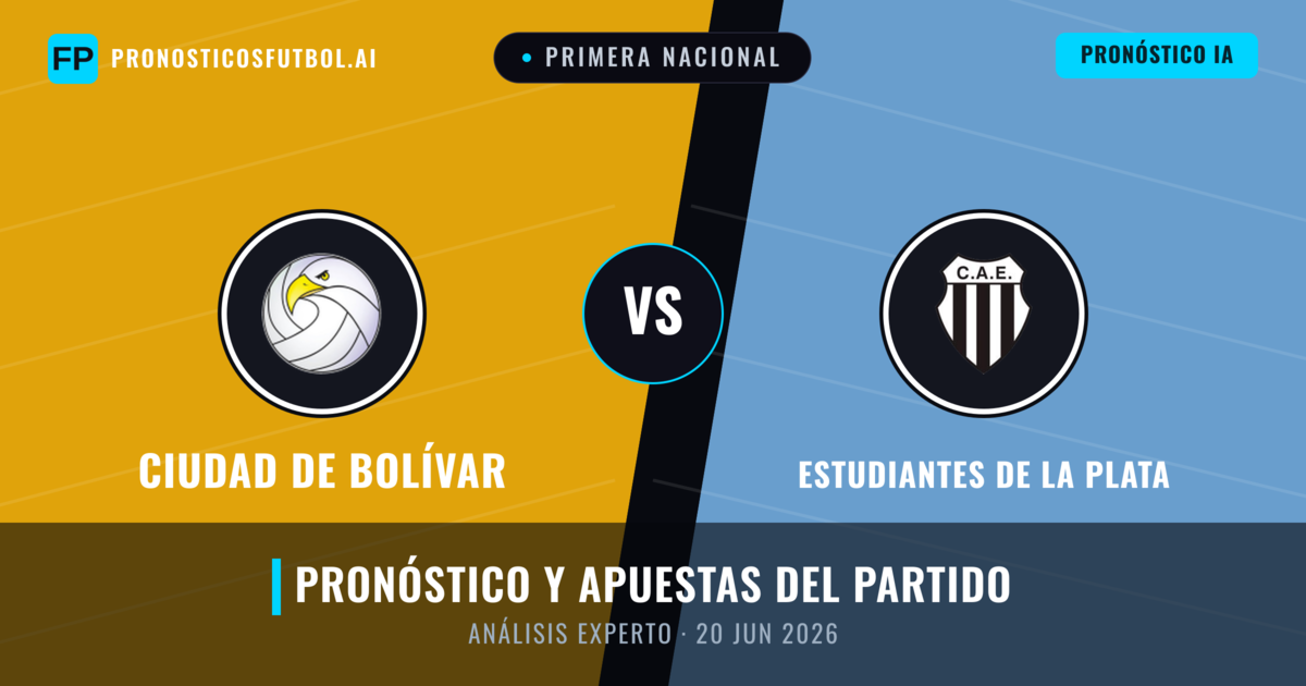 Ciudad de Bolívar vs Estudiantes de La Plata — pronóstico y previa del partido