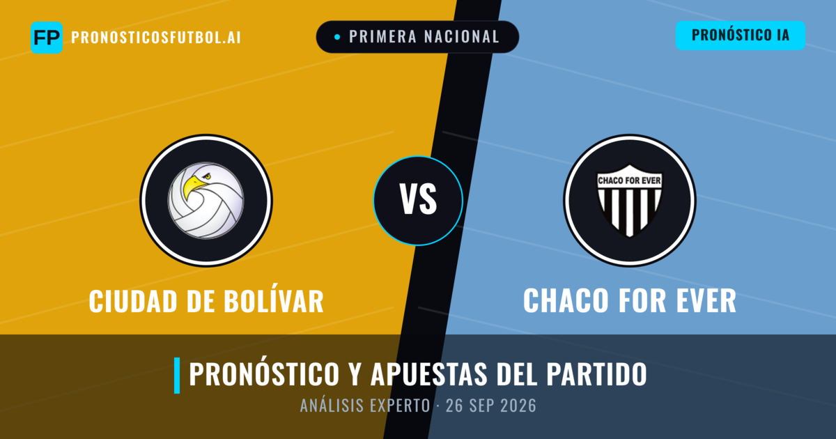 Ciudad de Bolívar vs Chaco For Ever — pronóstico y previa del partido