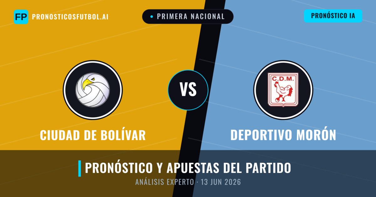 Ciudad de Bolívar vs Deportivo Morón — pronóstico y previa del partido
