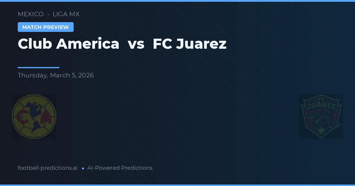 Club América vs FC Juárez — pronóstico y previa del partido