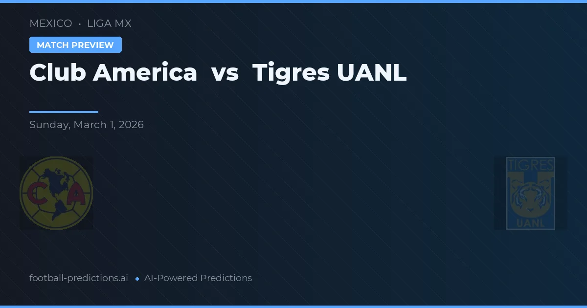 Club América vs Tigres UANL — pronóstico y previa del partido