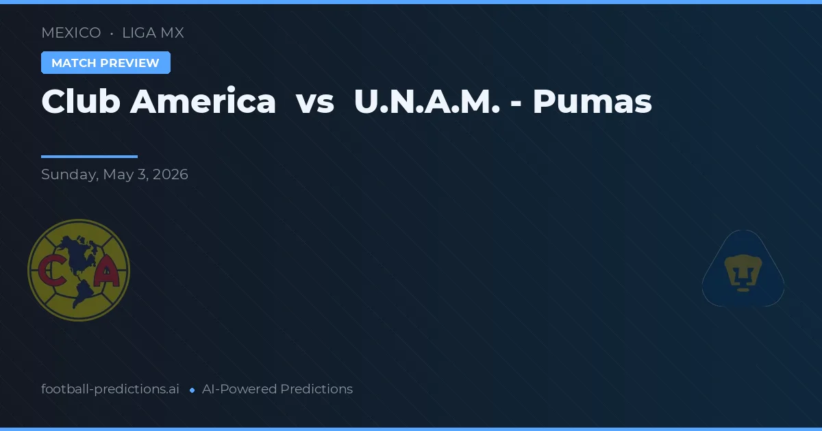 Club América vs U.N.A.M. - Pumas — pronóstico y previa del partido