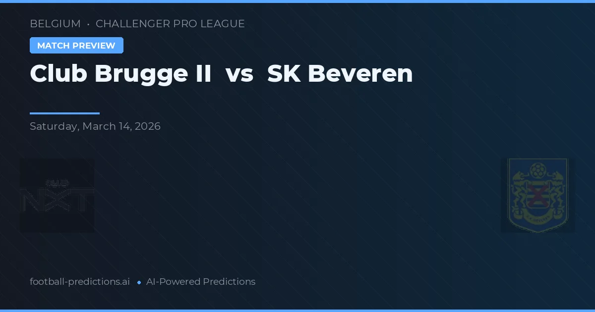 Club Brujas II vs Beveren — pronóstico y previa del partido
