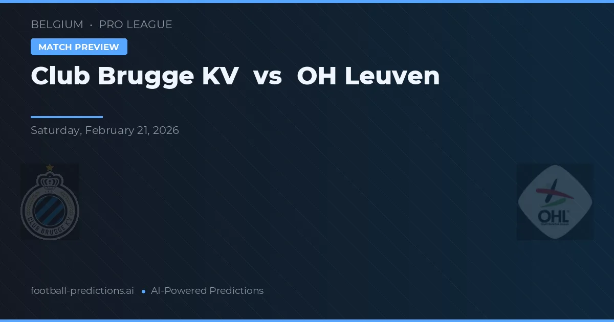 Club Brujas vs OHL — pronóstico y previa del partido