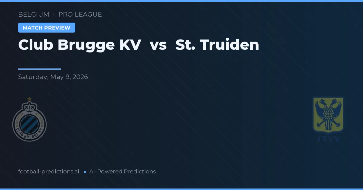 Club Brujas vs St. Truiden — pronóstico y previa del partido