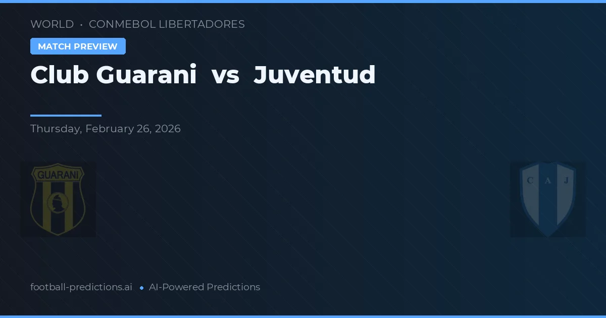 Guaraní vs Juventud — pronóstico y previa del partido