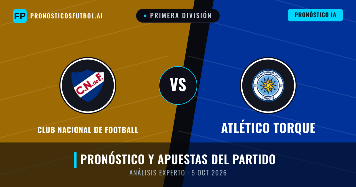 Club Nacional de Football vs Atlético Torque — pronóstico y previa del partido