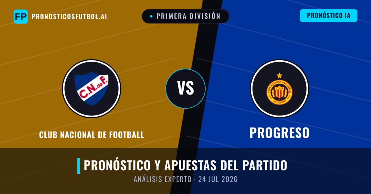 Club Nacional de Football vs Progreso — pronóstico y previa del partido