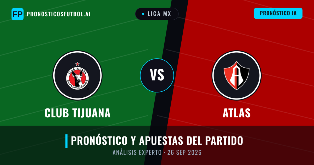 Club Tijuana vs Atlas — pronóstico y previa del partido