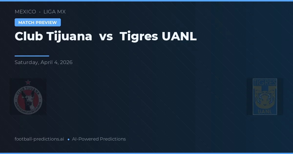 Club Tijuana vs Tigres UANL — pronóstico y previa del partido
