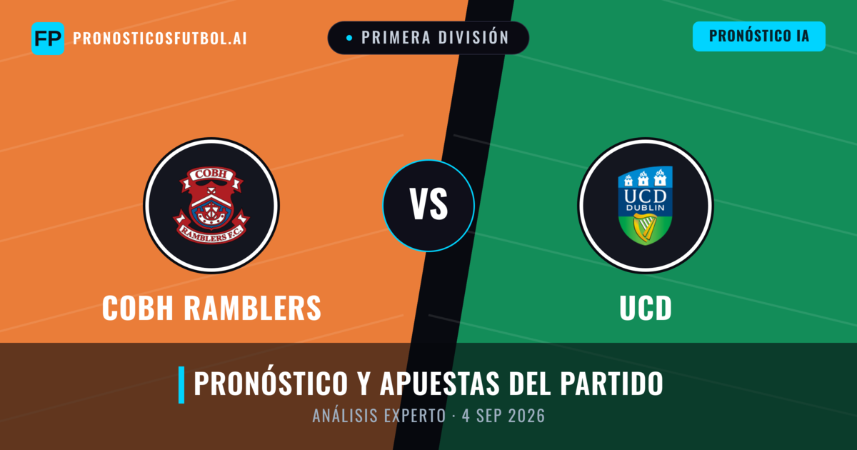 Cobh Ramblers vs UCD — pronóstico y previa del partido