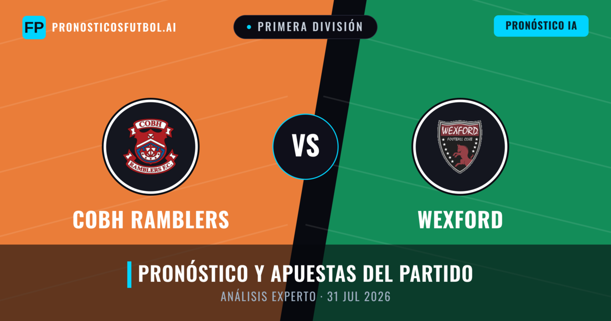 Cobh Ramblers vs Wexford — pronóstico y previa del partido