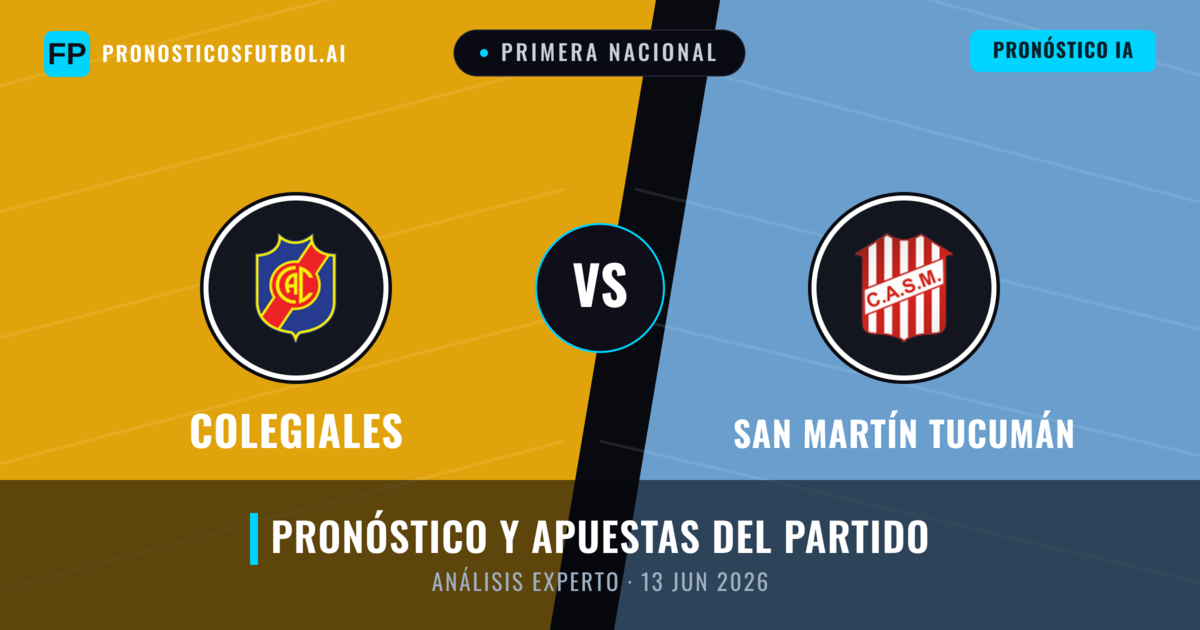 Colegiales vs San Martín Tucumán — pronóstico y previa del partido