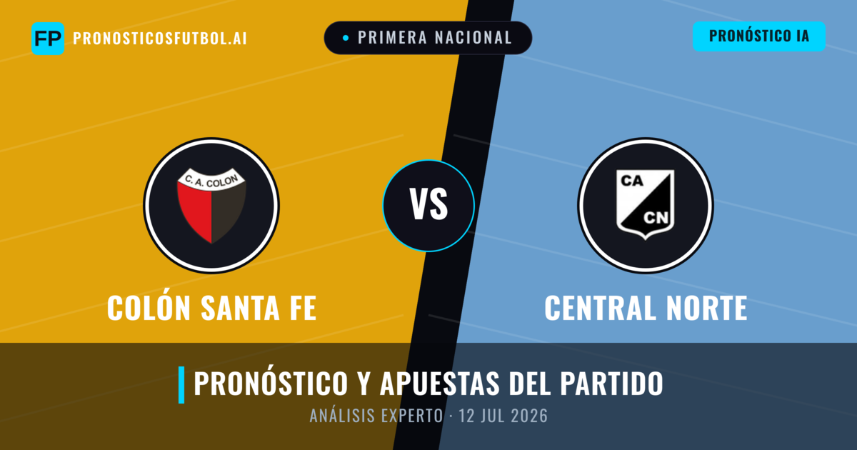 Colón Santa Fe vs Central Norte — pronóstico y previa del partido
