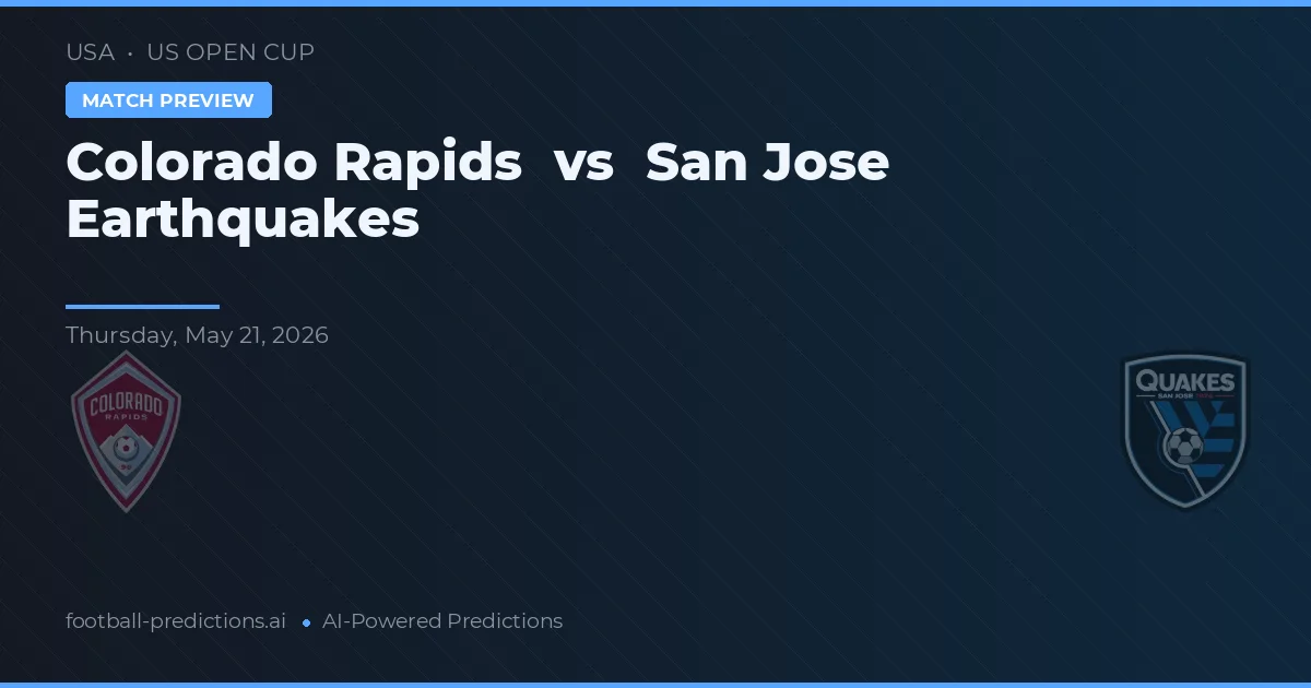 Colorado Rapids vs San José Earthquakes — pronóstico y previa del partido
