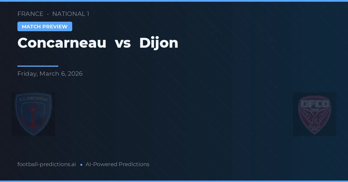 Concarneau vs Dijon — pronóstico y previa del partido