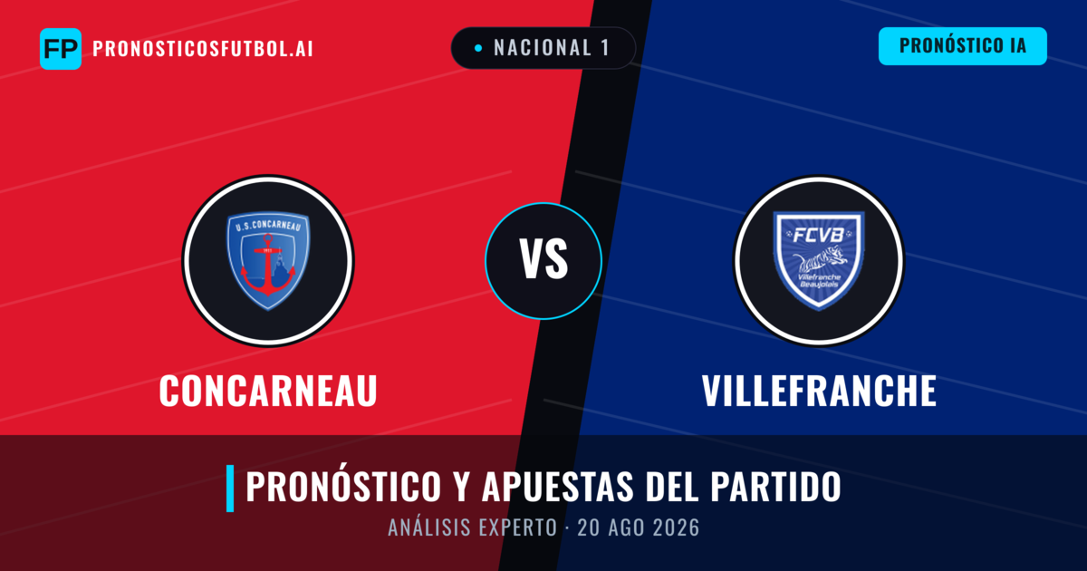 Concarneau vs Villefranche — pronóstico y previa del partido