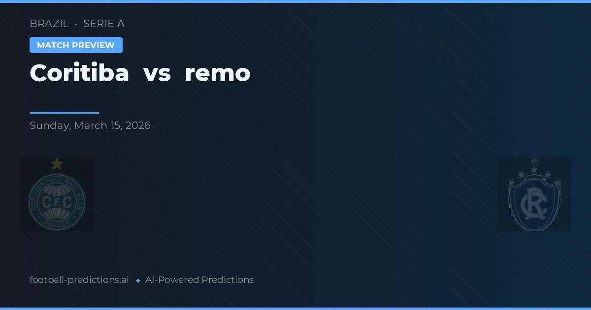 Coritiba vs Remo — pronóstico y previa del partido