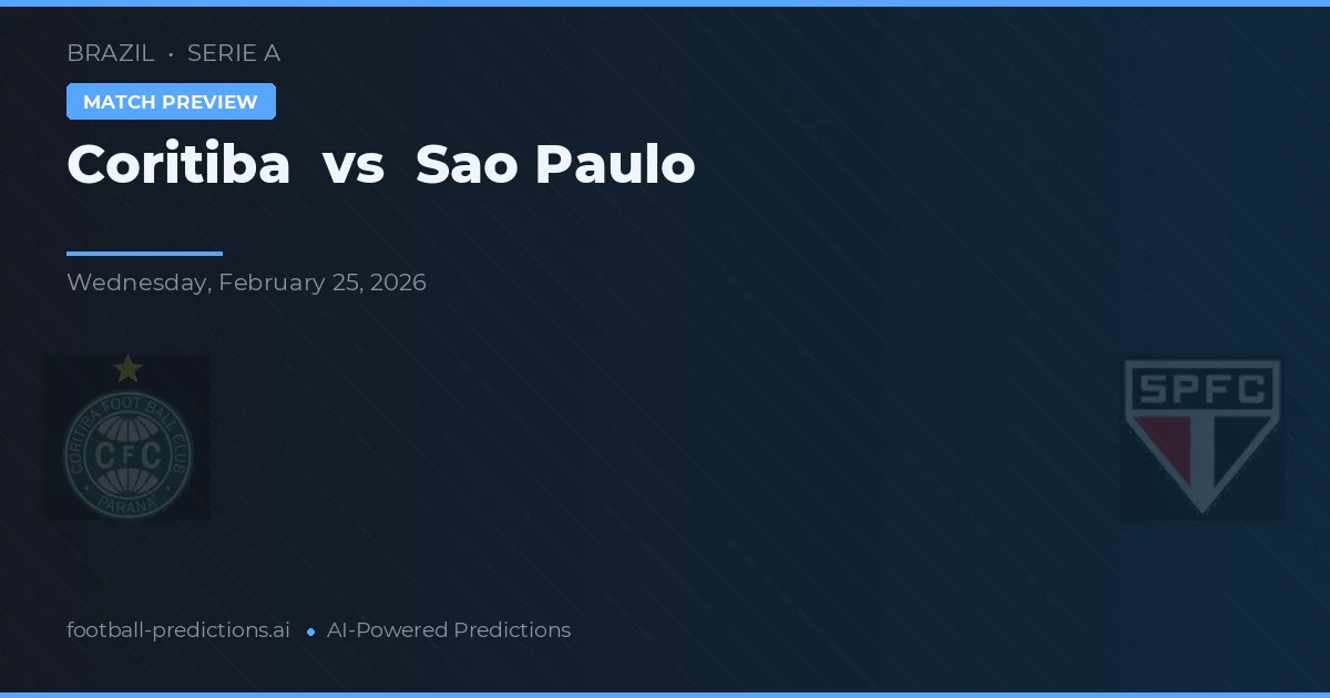Coritiba vs São Paulo — pronóstico y previa del partido