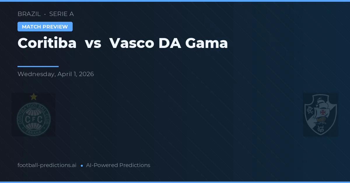 Coritiba vs Vasco da Gama — pronóstico y previa del partido