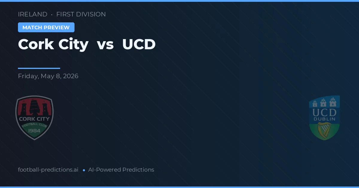 Cork City vs UCD — pronóstico y previa del partido