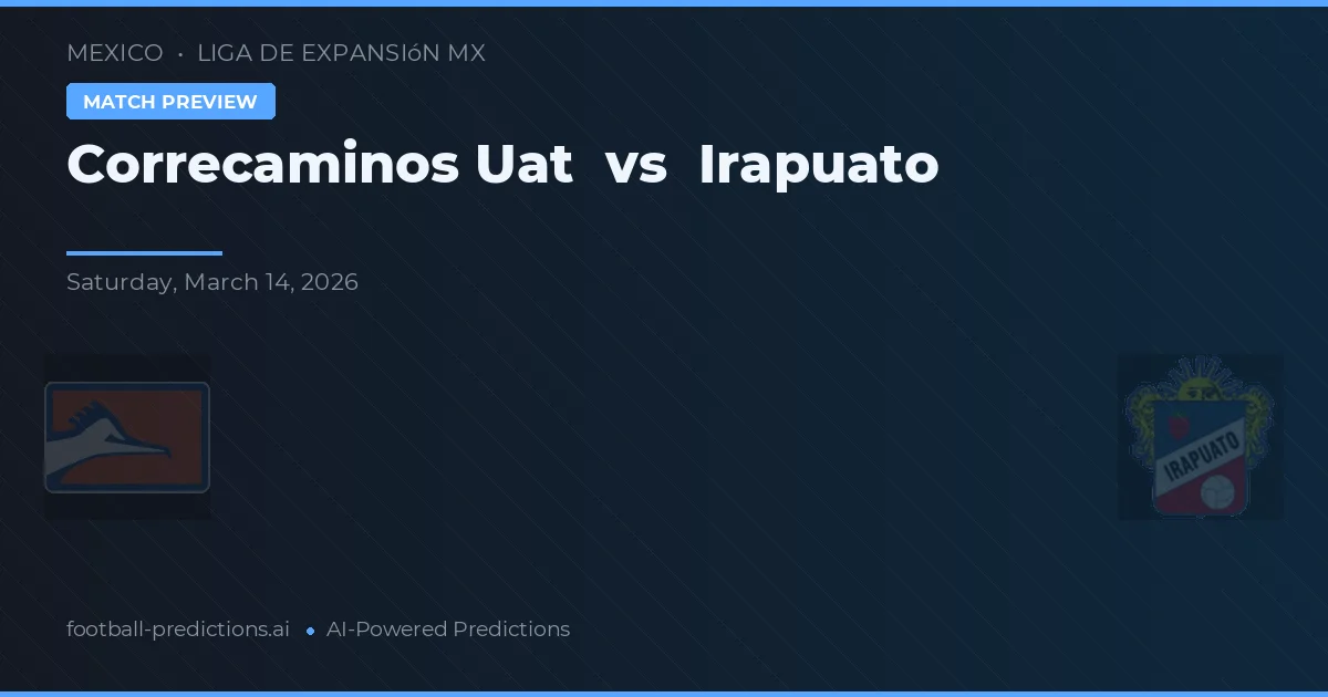 Correcaminos UAT vs Irapuato — pronóstico y previa del partido