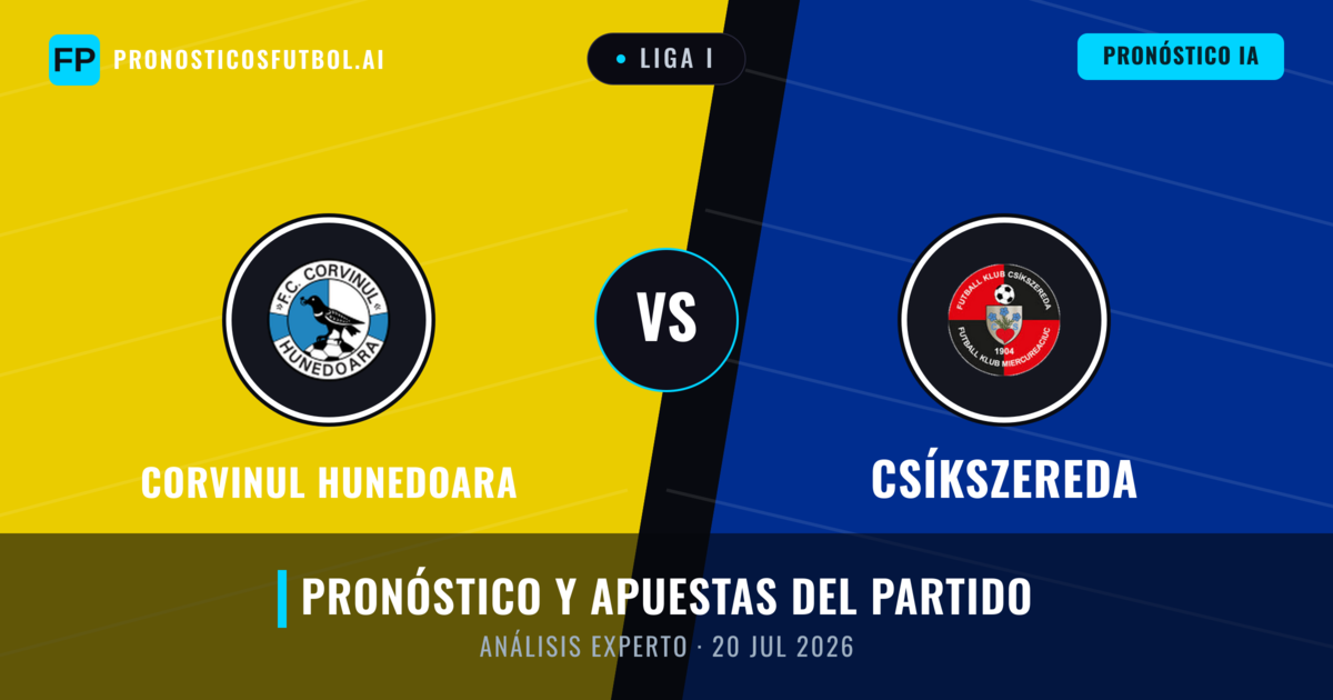 Corvinul Hunedoara vs Csíkszereda — pronóstico y previa del partido