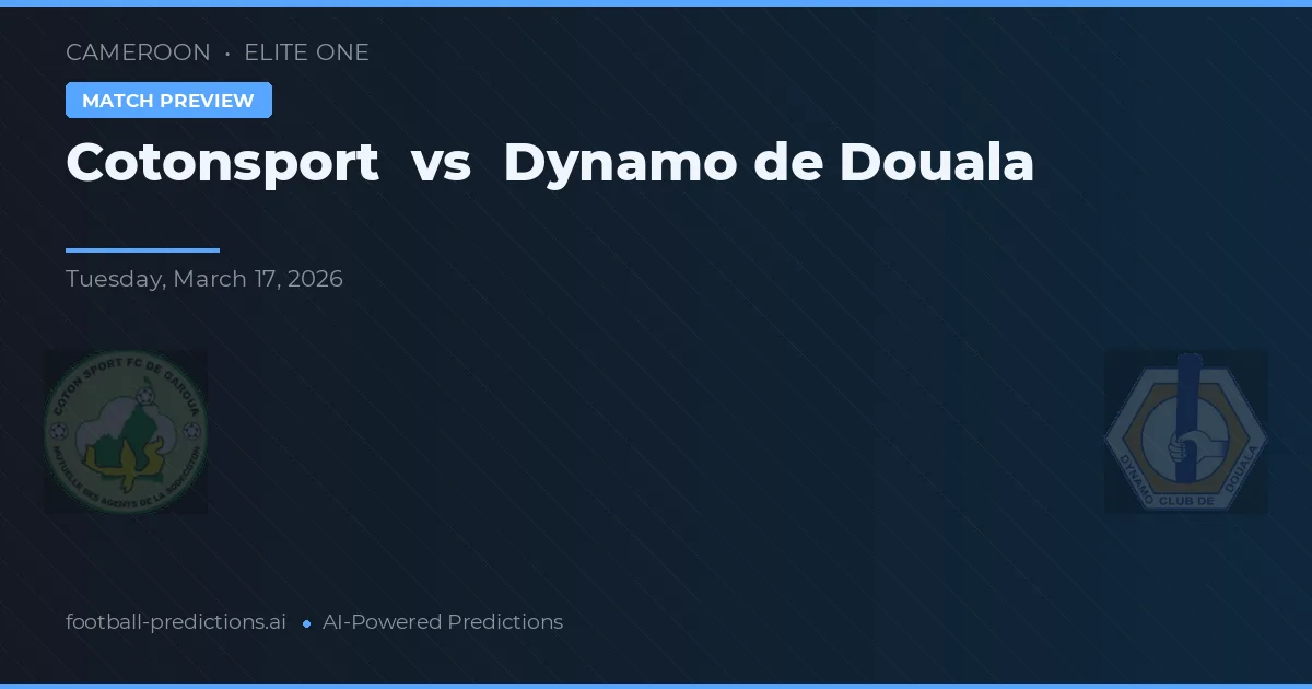 Cotonsport vs Dynamo de Duala — pronóstico y previa del partido