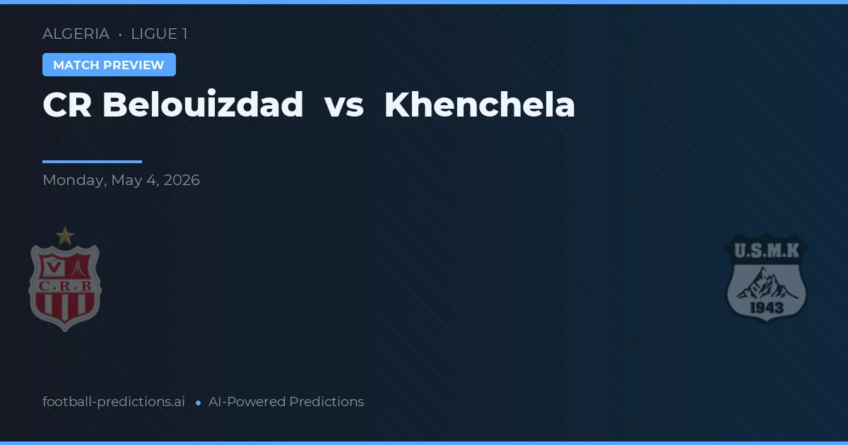 CR Belouizdad vs Khenchela — pronóstico y previa del partido