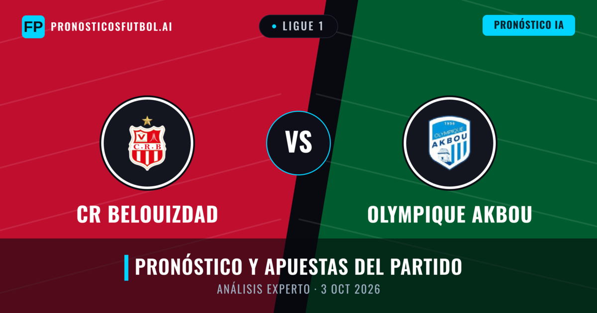 CR Belouizdad vs Olympique Akbou — pronóstico y previa del partido