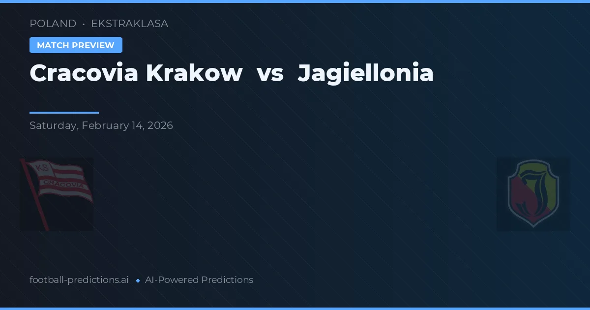 Cracovia Kraków vs Jagiellonia — pronóstico y previa del partido