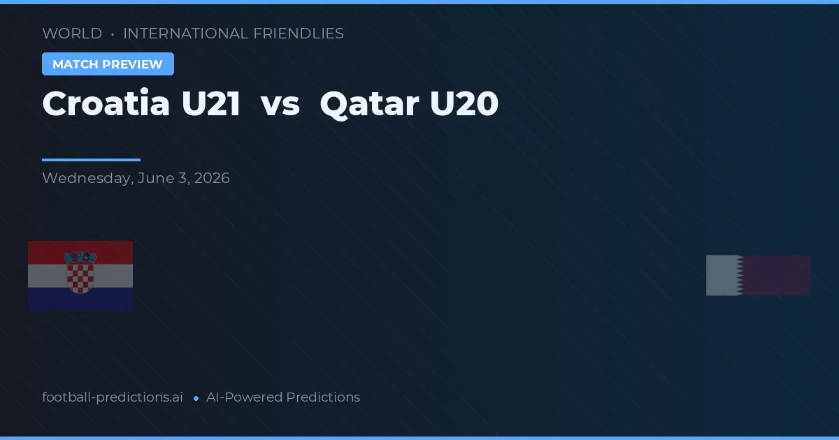 Croatia U21 vs Qatar U23 — pronóstico y previa del partido