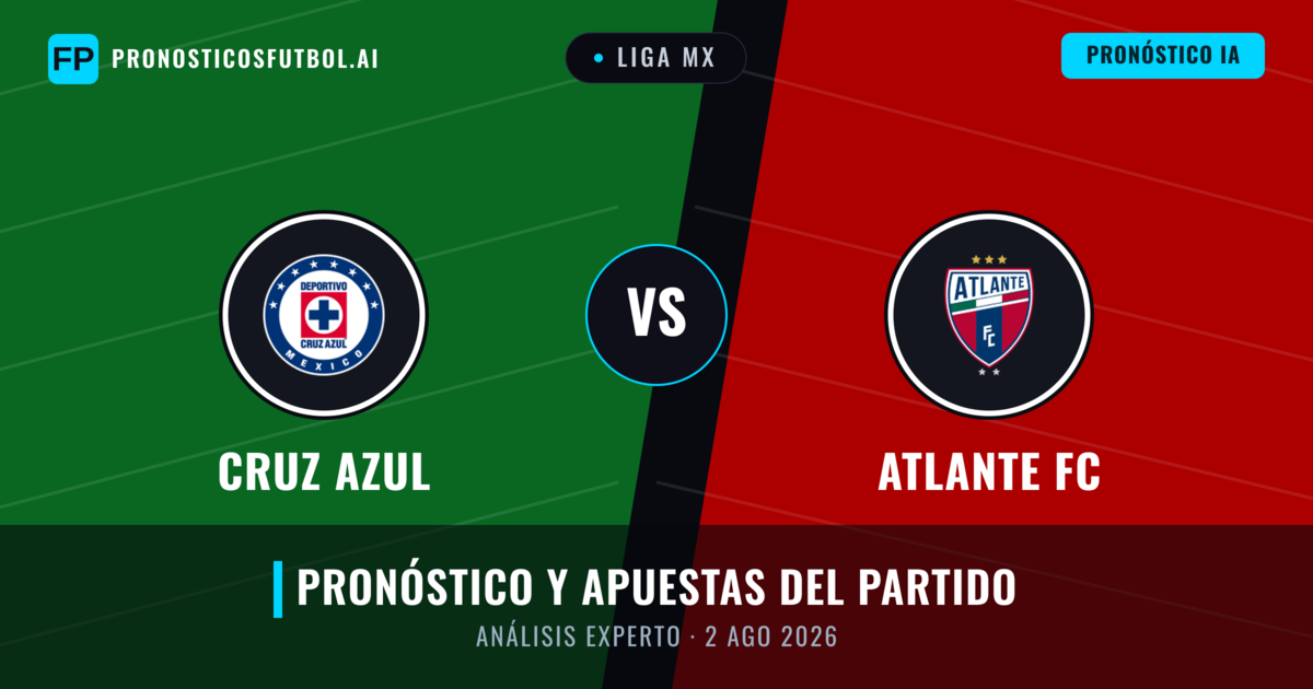 Cruz Azul vs Atlante FC — pronóstico y previa del partido