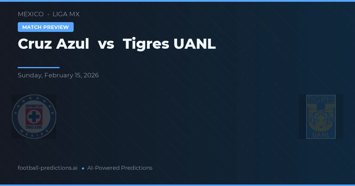 Cruz Azul vs Tigres UANL — pronóstico y previa del partido