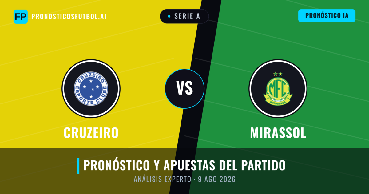 Cruzeiro vs Mirassol — pronóstico y previa del partido