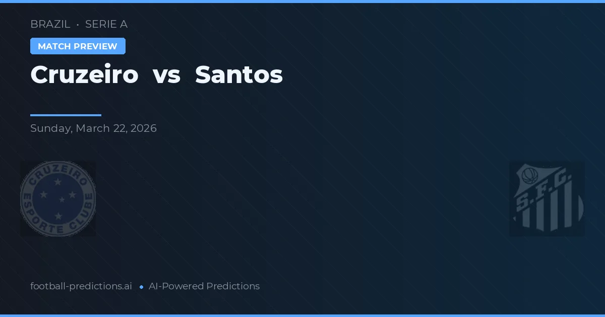 Cruzeiro vs Santos — pronóstico y previa del partido