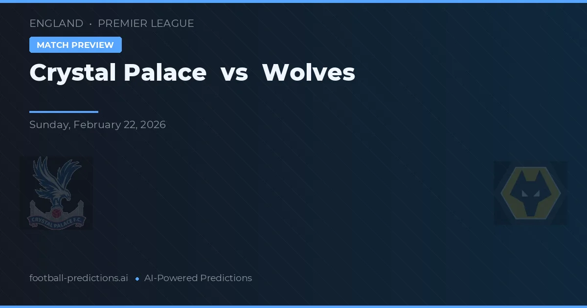 Crystal Palace vs Wolves — pronóstico y previa del partido
