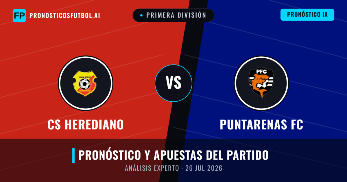 CS Herediano vs Puntarenas FC — pronóstico y previa del partido
