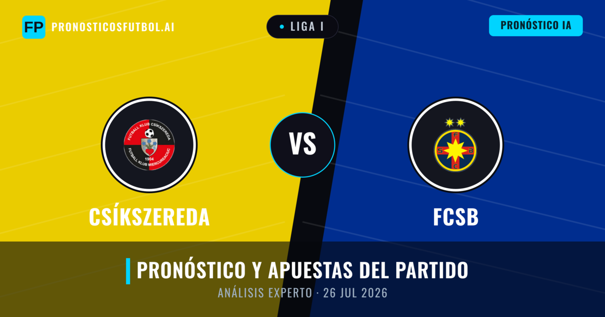 Csíkszereda vs FCSB — pronóstico y previa del partido