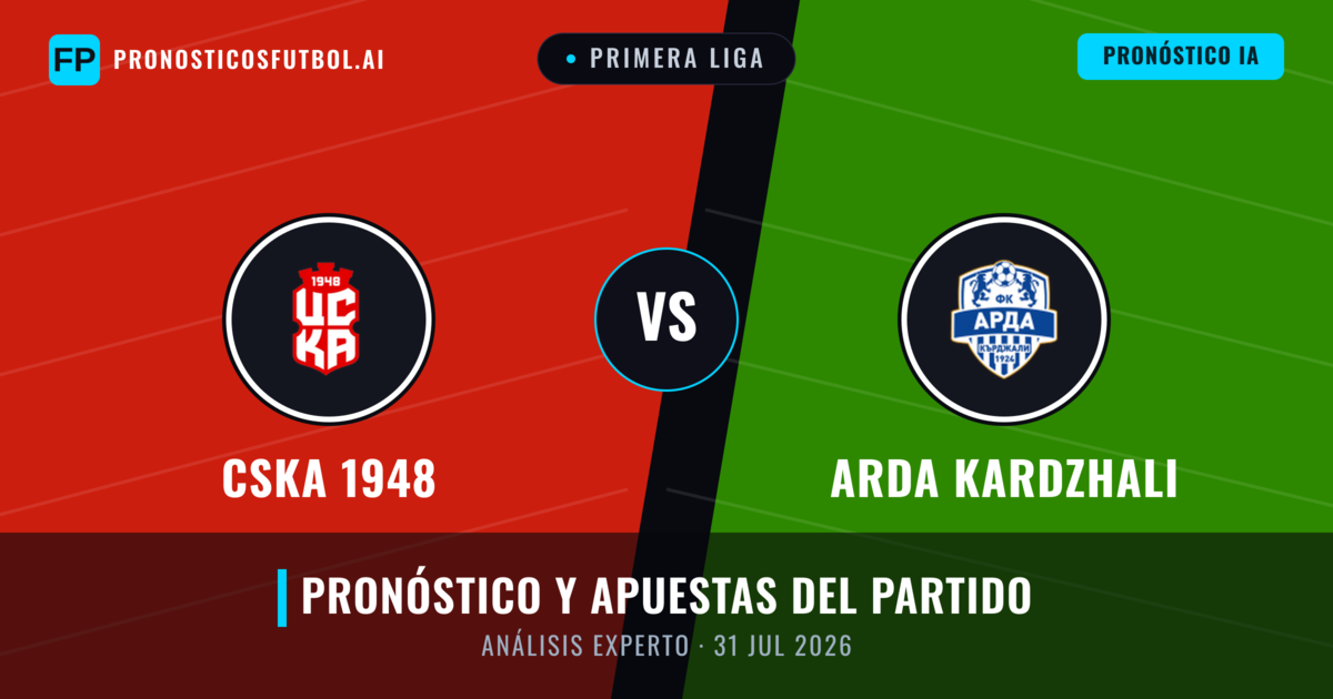CSKA 1948 vs Arda Kardzhali — pronóstico y previa del partido