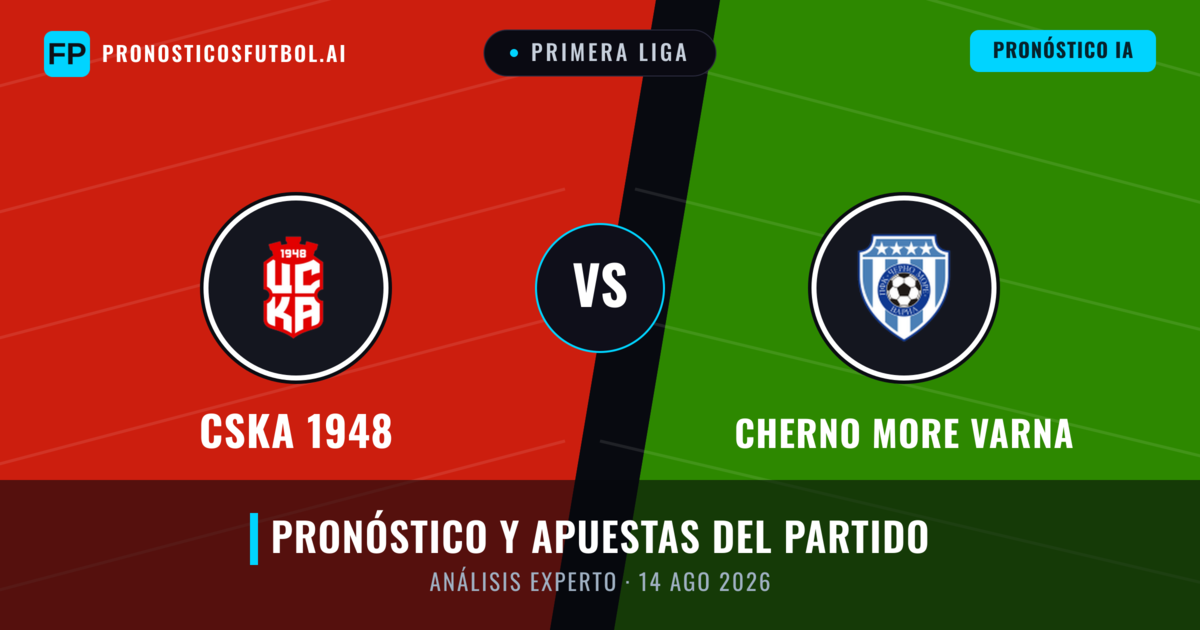 CSKA 1948 vs Cherno More Varna — pronóstico y previa del partido
