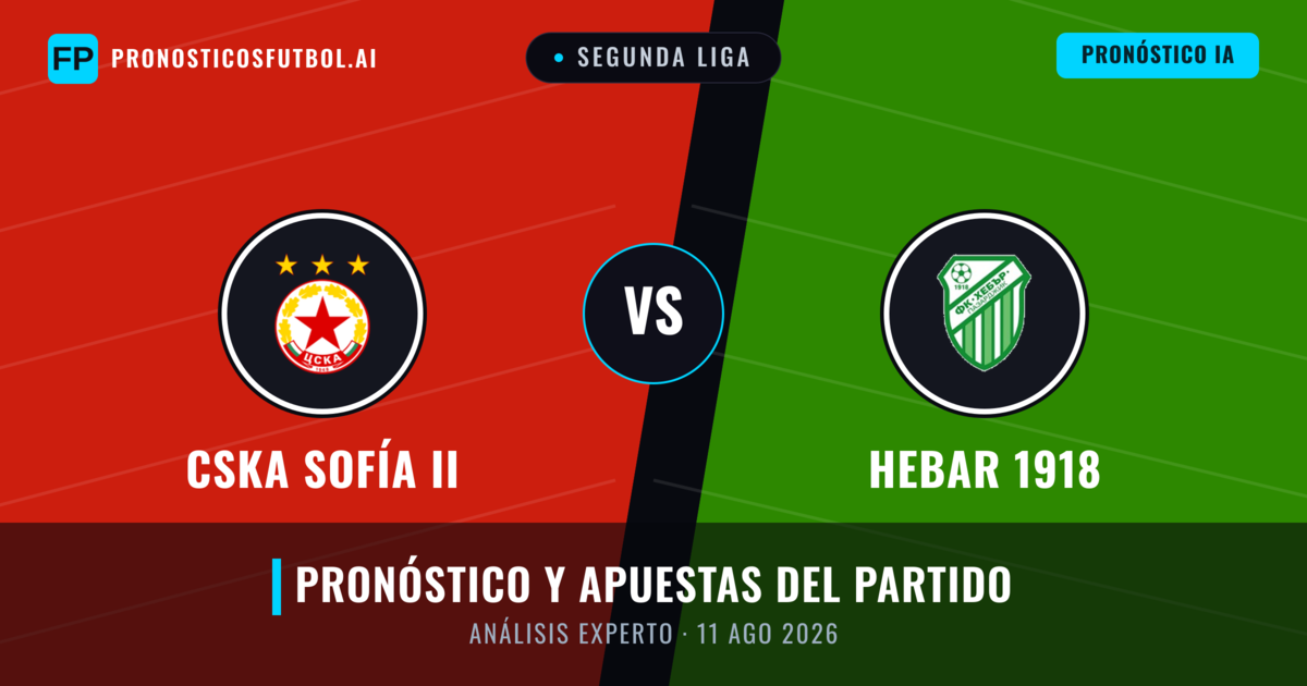 CSKA Sofía II vs Hebar 1918 — pronóstico y previa del partido